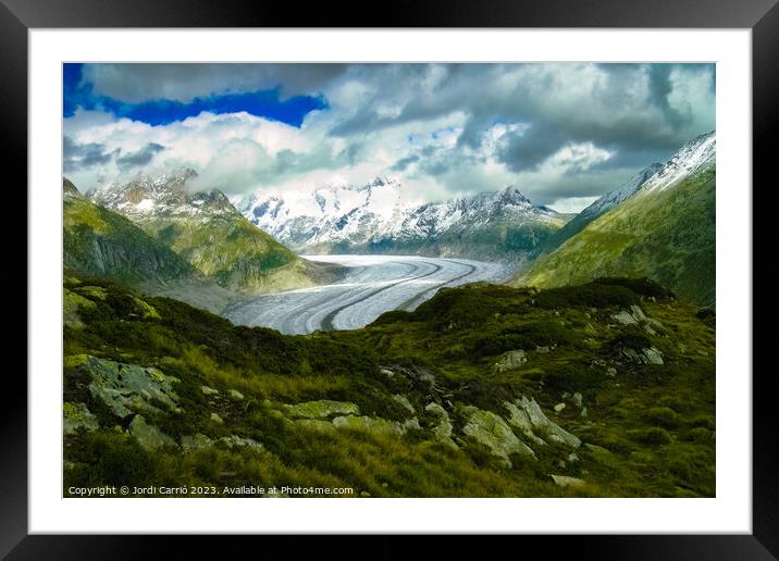 Majestic Aletsch Glacier - N0708-67-ORT-2 Framed Mounted Print by Jordi Carrio