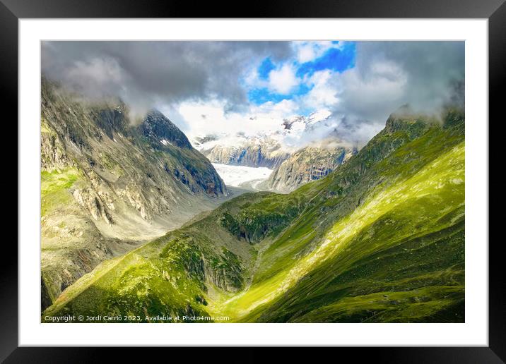 Majestic Swiss Alps Glacier - N0708-61-ORT-2 Framed Mounted Print by Jordi Carrio
