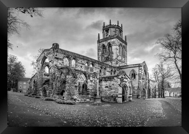 Pontefract Church Black and White Framed Print by Tim Hill
