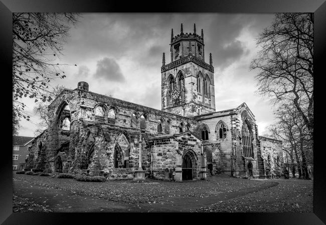 Pontefract Church Black and White Framed Print by Tim Hill