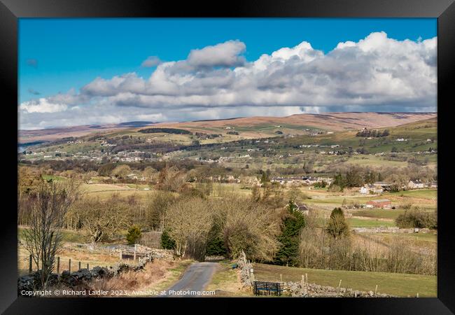Middleton in Teesdale from Bail Hill Mar 2023 Framed Print by Richard Laidler