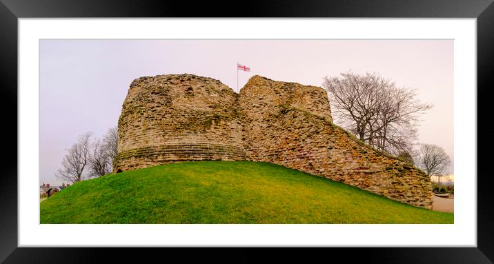 Pontefract Castle Yorkshire Framed Mounted Print by Tim Hill