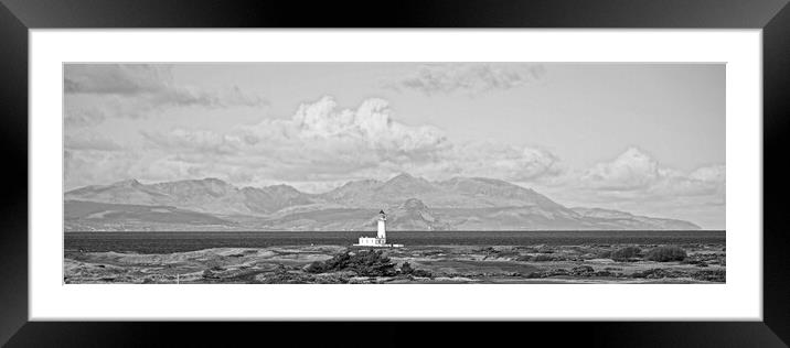 Ayrshire coastal scene at Turnberry (black&white) Framed Mounted Print by Allan Durward Photography