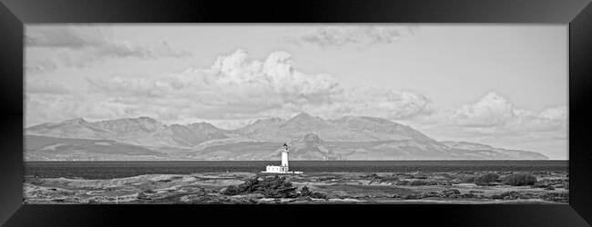 Ayrshire coastal scene at Turnberry (black&white) Framed Print by Allan Durward Photography