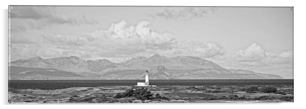 Ayrshire coastal scene at Turnberry (black&white) Acrylic by Allan Durward Photography