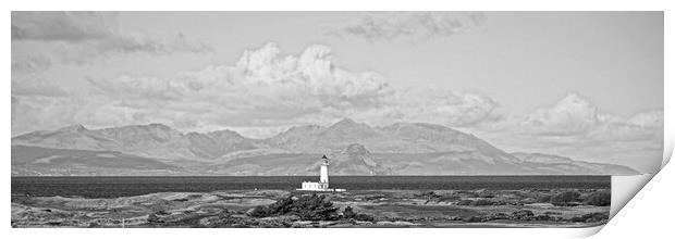 Ayrshire coastal scene at Turnberry (black&white) Print by Allan Durward Photography