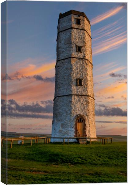 Flamborough Old Lighthouse Canvas Print by Tim Hill