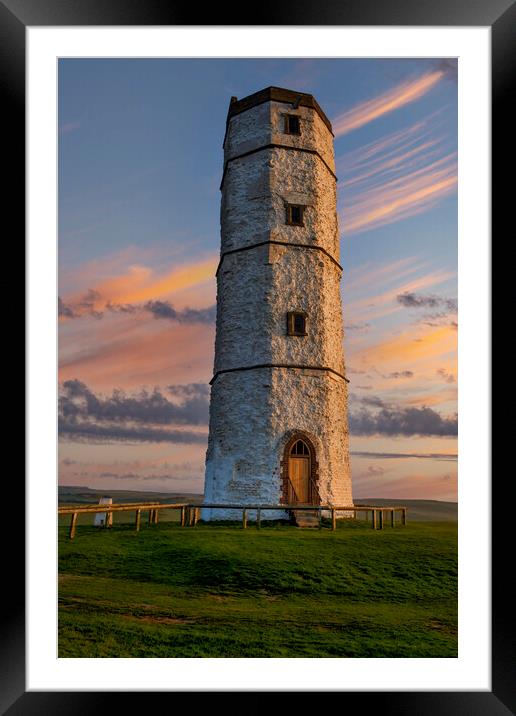 Flamborough Old Lighthouse Framed Mounted Print by Tim Hill