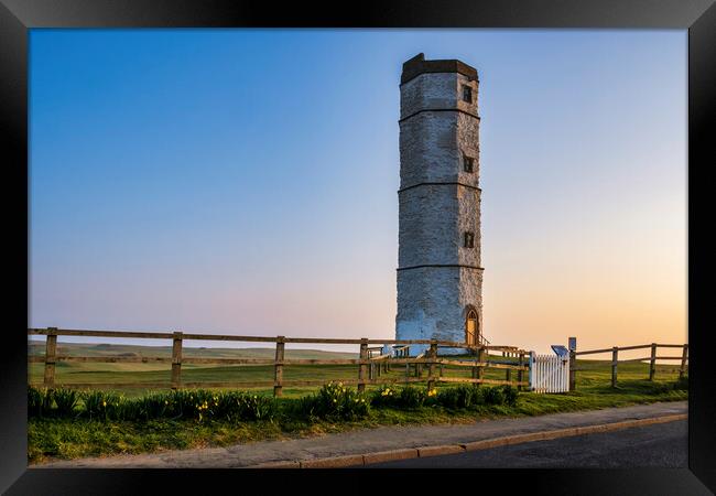Flamborough Old Lighthouse Framed Print by Tim Hill