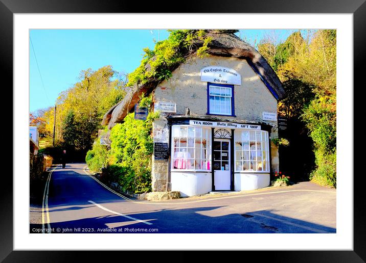 Thatched Tea rooms, Godshill. Framed Mounted Print by john hill