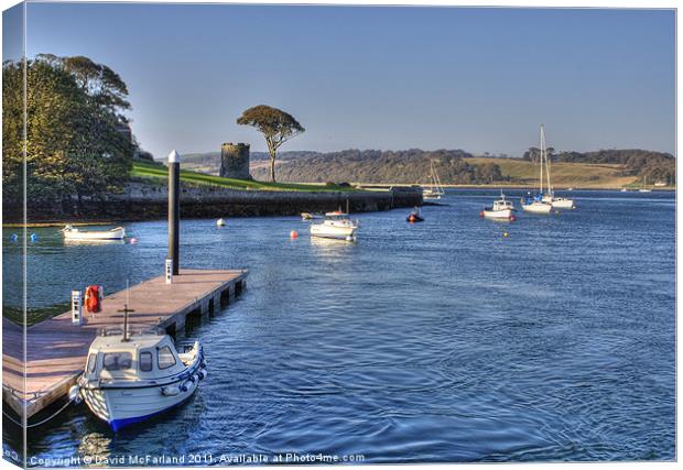 Ripples at Strangford Canvas Print by David McFarland