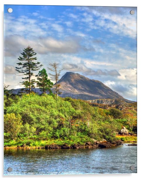 Canisp Mountain Glen Canisp Assynt West Highland Scotland  Acrylic by OBT imaging