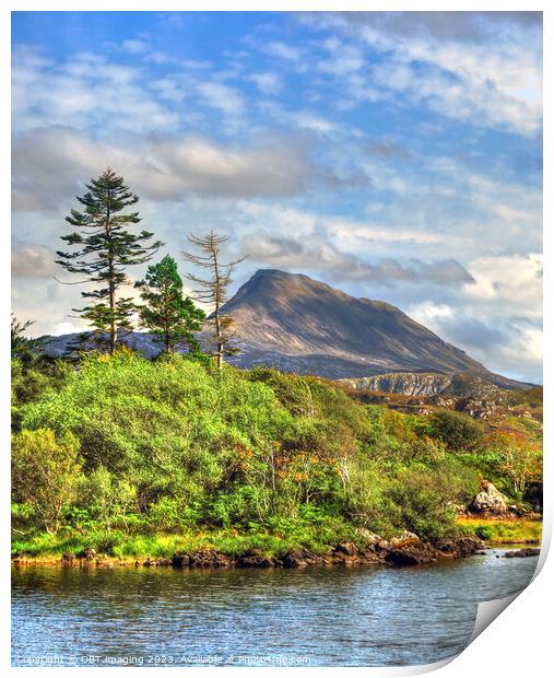 Canisp Mountain Glen Canisp Assynt West Highland Scotland  Print by OBT imaging