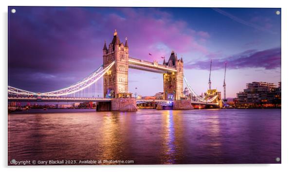 Tower Bridge London Acrylic by Gary Blackall