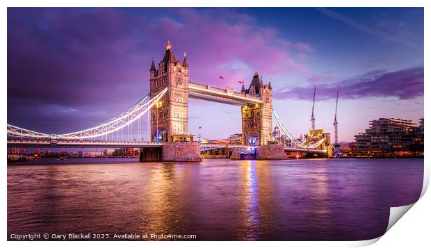 Tower Bridge London Print by Gary Blackall