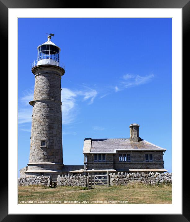 Ancient Beacon: Lundy Island's First Lighthouse Framed Mounted Print by Stephen Thomas Photography 