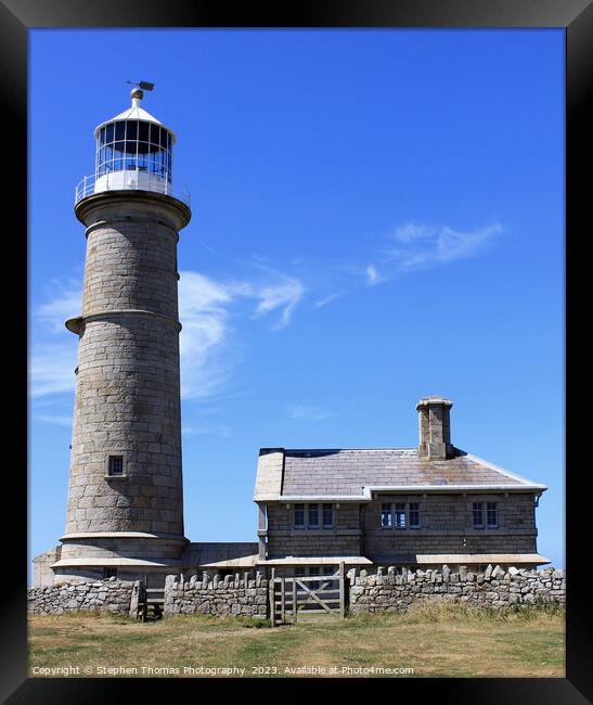 Ancient Beacon: Lundy Island's First Lighthouse Framed Print by Stephen Thomas Photography 