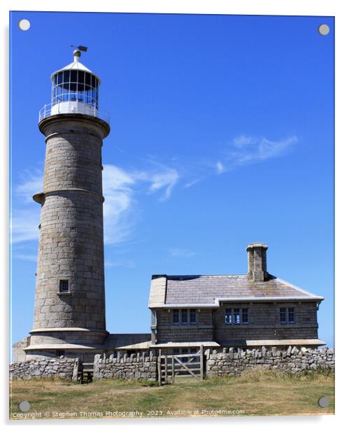 Ancient Beacon: Lundy Island's First Lighthouse Acrylic by Stephen Thomas Photography 