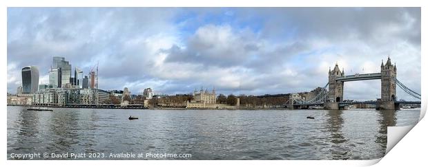 River Thames Panorama     Print by David Pyatt