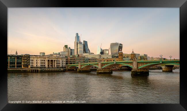 City of London at golden hour Framed Print by Gary Blackall