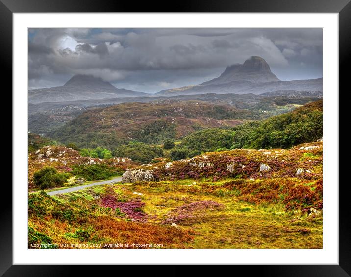 Suliven And Canisp Mountains Assynt North West Highlands Scotland Framed Mounted Print by OBT imaging