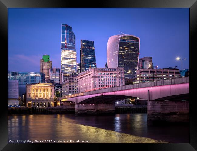 London Cityscape Framed Print by Gary Blackall