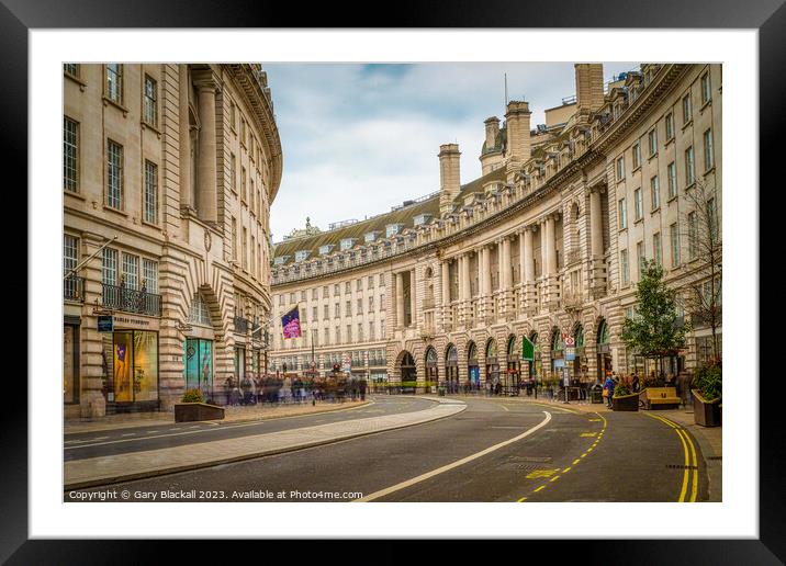 London Regents Street  Framed Mounted Print by Gary Blackall