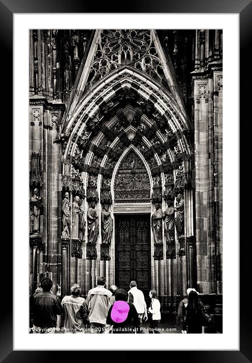 Koln Cathederal Door Framed Mounted Print by Elaine Young