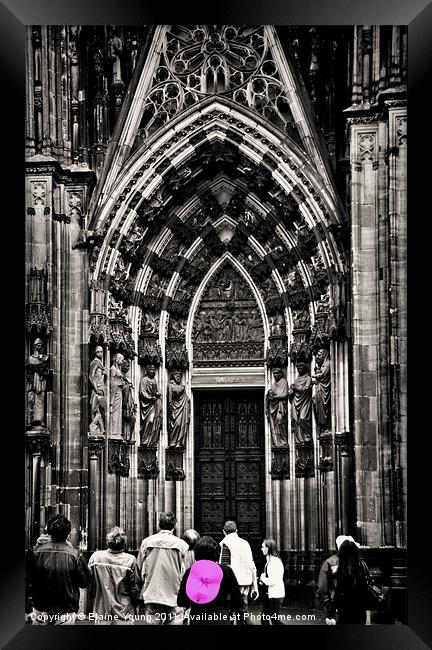 Koln Cathederal Door Framed Print by Elaine Young