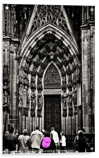 Koln Cathederal Door Acrylic by Elaine Young
