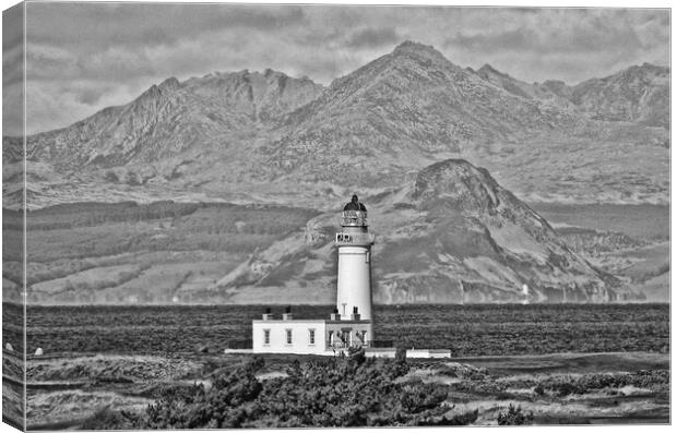 Turnberry lighthouse and Goat Fell (Abstract) Canvas Print by Allan Durward Photography