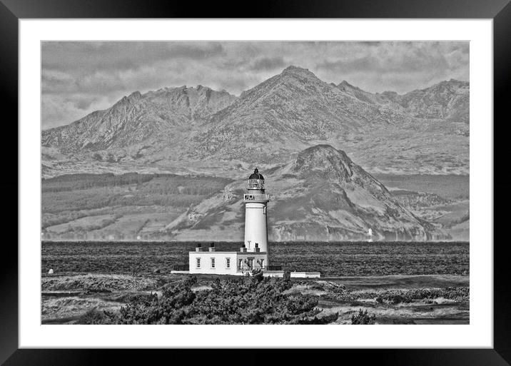 Turnberry lighthouse and Goat Fell (Abstract) Framed Mounted Print by Allan Durward Photography