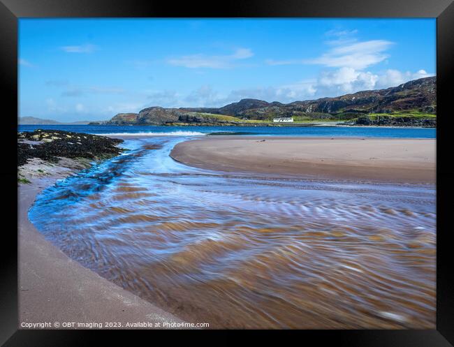 Clashnessie Bay Beach Nr Lochinver Assynt North West Scotland  Framed Print by OBT imaging