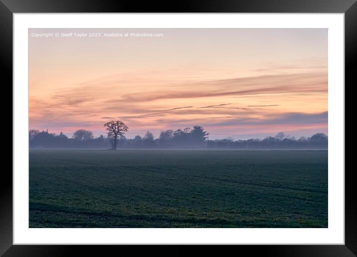 Mist afterglow Framed Mounted Print by Geoff Taylor
