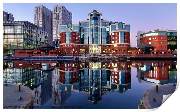 Salford Quays Reflections Print by Michele Davis