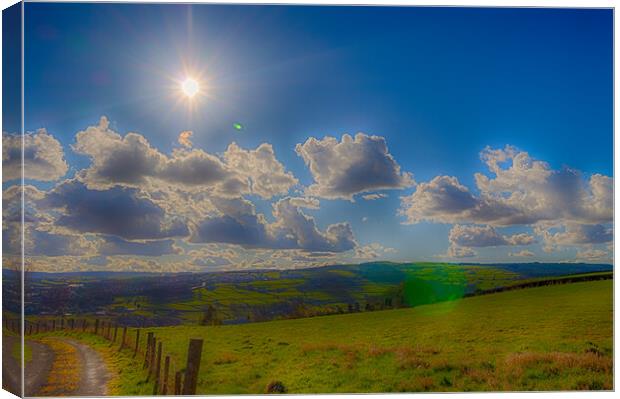 Scenes of Yorkshire - Sunny Hillside Canvas Print by Glen Allen