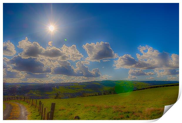 Scenes of Yorkshire - Sunny Hillside Print by Glen Allen