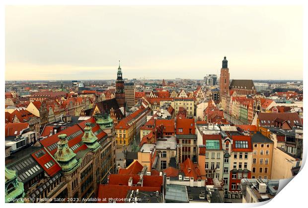 Wroclaw city, Poland Print by Paulina Sator