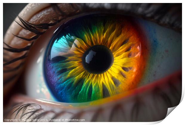 Rainbow eye Print by Paulina Sator