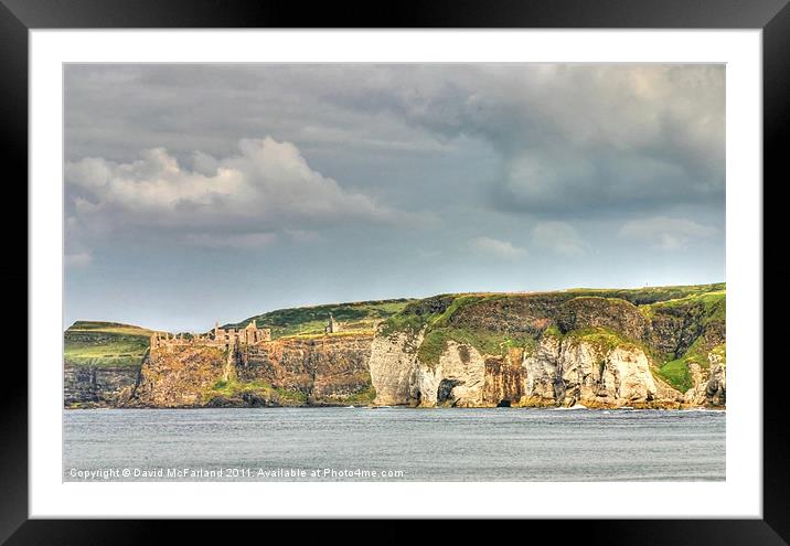 Dunluce and the White Rocks Framed Mounted Print by David McFarland