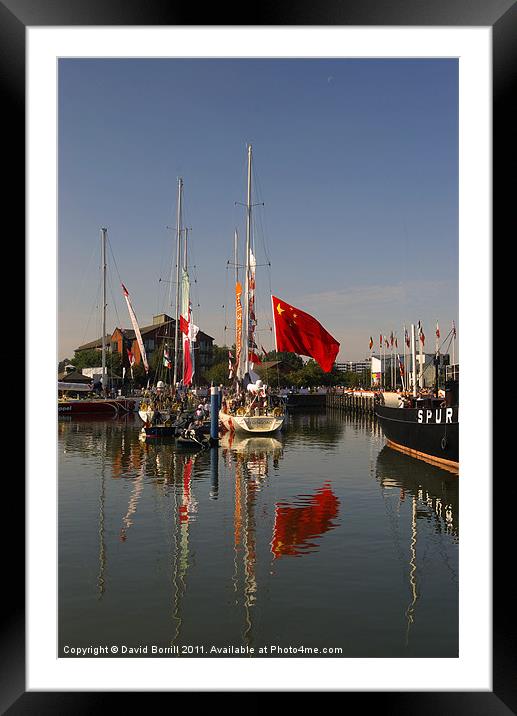 Clippers Moored Framed Mounted Print by David Borrill