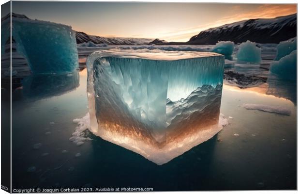 In the arctic there are mineral materials to be exploited, unkno Canvas Print by Joaquin Corbalan