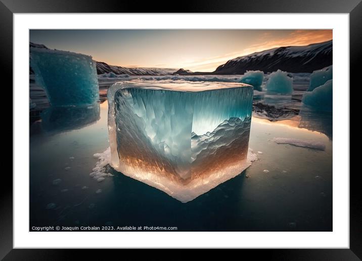 In the arctic there are mineral materials to be exploited, unkno Framed Mounted Print by Joaquin Corbalan