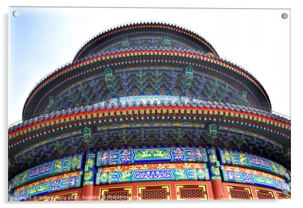 Prayer Hall Temple of Heaven Beijing China Acrylic by William Perry