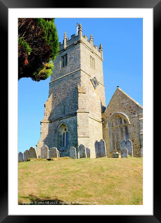 All Saints church, Godshill, Isle of Wight. Framed Mounted Print by john hill