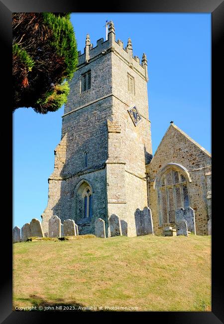 All Saints church, Godshill, Isle of Wight. Framed Print by john hill