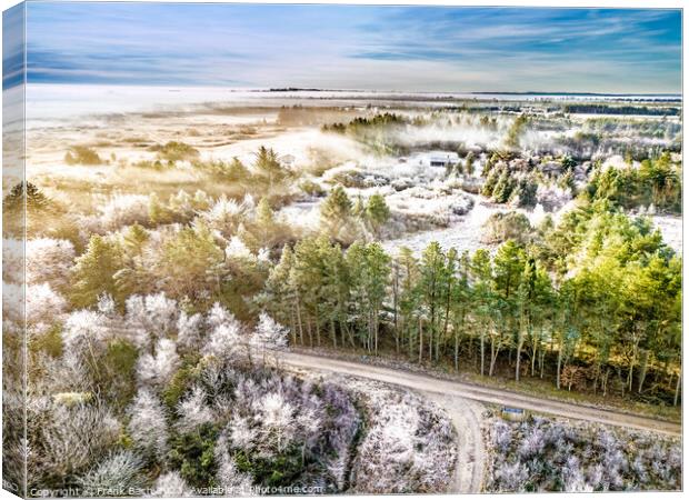 Frosty mornng landscape in Thy rural part of Denmark Canvas Print by Frank Bach