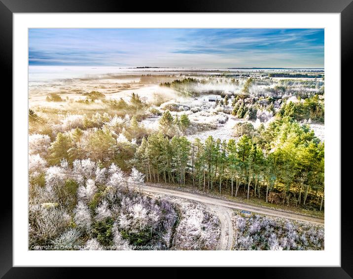 Frosty mornng landscape in Thy rural part of Denmark Framed Mounted Print by Frank Bach