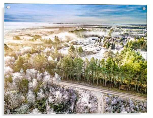 Frosty mornng landscape in Thy rural part of Denmark Acrylic by Frank Bach