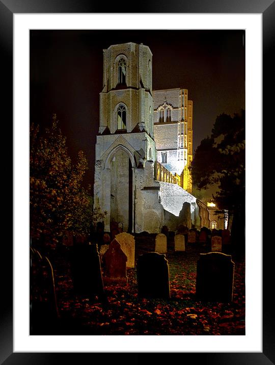 Autumn Night At Wymondham Abbey Framed Mounted Print by Darren Burroughs